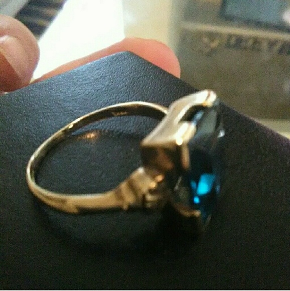 ✨Antique blue stone gold handwrought ring✨ - Picture 6 of 6